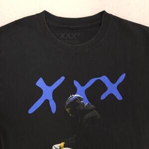 XXXtentacion Rap Graphic Crew Neck Long Sleeve T-Shirt Adult Mens Size S Black